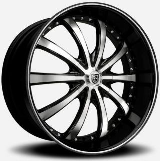 24 inch 24x10 Lexani LSS 10 black wheel rim 5x135