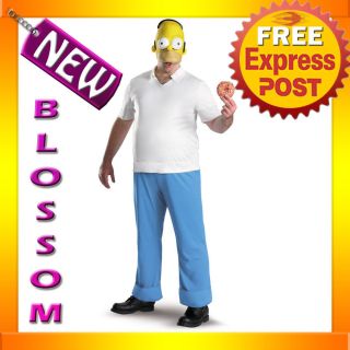 C461 Mens The Simpsons   Homer Simpson Deluxe Cartoon Character Adult 