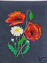 20 Poppies Ox Eye Daisy Enamel Inks Floral Craft Decoration Decals 