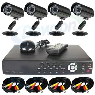   Surveillance System H 264 1TB 4 Channel DVR External Cameras