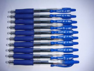 Pilot G 2 G 2 Roller Gel Pen 0 38mm 10 Blue Pens