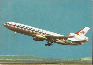 Korean Air Lines DC 10 30 Postcard Airline Issue 108 1