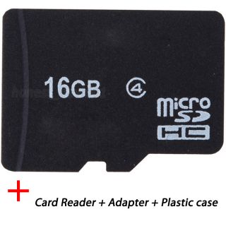 NEW16G 16GB Micro SD SDHC TF Memory Card 16 GB Adapter Case Reader 