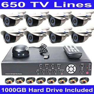 CCTV 1TB DVR 8 High Resolution Security Cameras System