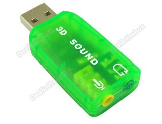 Hot Portable USB 2 0 External 3D 5 1 Channel Audio PC Sound Card 