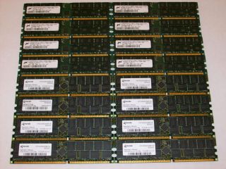 Lot of 16x 2GB Sun PC3200R DDR Server RAM Memory 371 0073 371 1459 