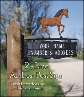 Personalized Decorative 2 Line Home Address Post Sign