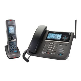 UNIDEN DECT4096 2 LINE CORDLESS CORDED PHONE SET W BUILT IN ANSWERING 
