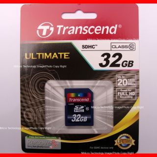 Transcend 32GB TS32GSDHC10 Ultimate Class 10 32G SD SDHC C10 Memory 
