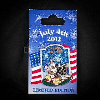 4th of July 2012 Disneyland Resort Disney Pin Limited Edition 1500 MOC