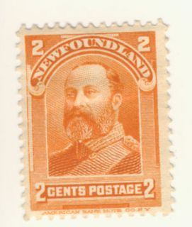   stamp scott 81 2 cents king edward vii condition mint hinged