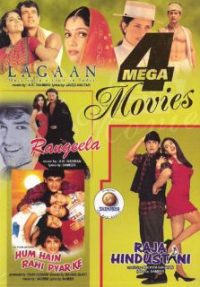 Hindi Indian 4 Movies Lagaan Rangeela Hum Hain Rahi Pyar Ke Raja 