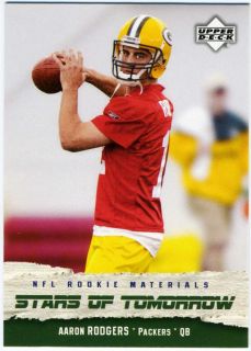 Aaron Rodgers 2005 Upper Deck Rookie Materials Card ST2
