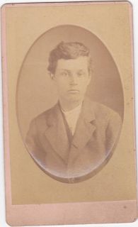 CDV Photo of Younger Outlaw Robert Ford Kansas City, Missouri Killed 