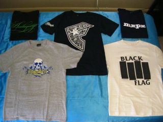   rock t shirts size small S Black Flag, MxPx, Travis Barker, Blink 182