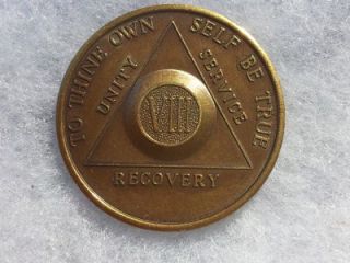 Vintage AA in Circle Anniversary 8 Year Recovery Chip, Token, Coin 