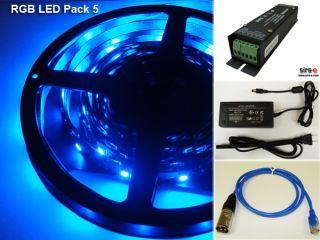   PK5 5050 LED RGB Strip DMX Controller Kit 5M 16 4ft USA Seller