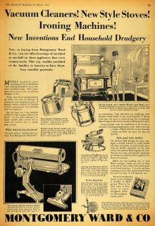 1929 Ad Montgomery Ward Household Appliances Stove Iron   ORIGINAL 