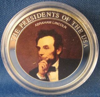 Abraham Lincoln Colorized Commemorative Coin from The American Mint 