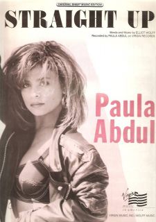 Sheet Music Straight Up Paula Abdul 131