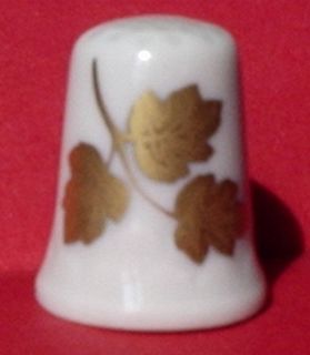 TCC Exquisite 24K Gold GOLDEN LEAVES Thimble W GERMANY Signed Johann 