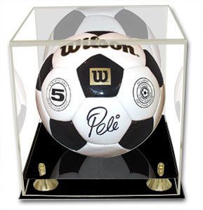   Deluxe Acrylic Soccer Volleyball Display with Mirror holder case cube