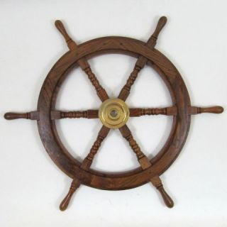 SHIP Wheel Wooden 30 Nautical Decor Maritime Boats