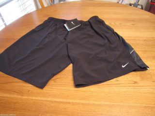 Mens Black Active Running Shorts XXL 010 451285 w Built in Liner Nike 