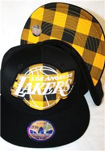La Lakers Plaid Adidas Fitted Cap Hat New Style Just Released Low 