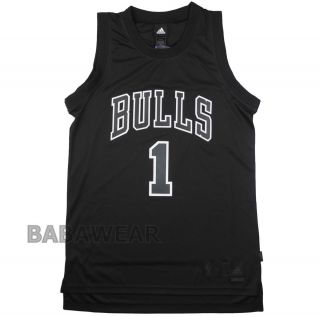    Bulls Derrick Rose XL Adidas Swingman Jersey NBA Chicago Black BABA