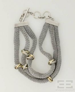 Adam & Martucci 2pc Sterling Silver & Mesh Necklace & Bracelet Set