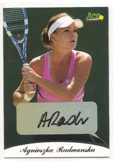 2010 Ace Tennis Agnieszka Radwanska Autograph Auto 24 85