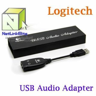 Logitech USB to 3 5mm Audio Adapter Jack Stereo Headset Mic Micphone 