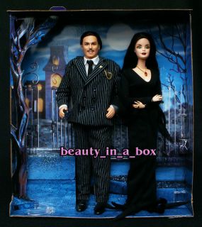 Addams Family No Box Morticia Gomez Barbie Ken Doll Together Gift Set 