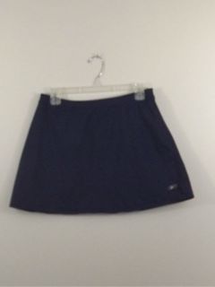   Large Tennis Blue Stretch Knit Elastic Waist Skirt Active Wear