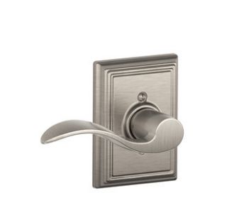   Door Lever with the Decorative Addison Rose for Left Handed Doors