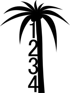  Palm Tree Metal Address Sign House Numbers Metal Address Sign