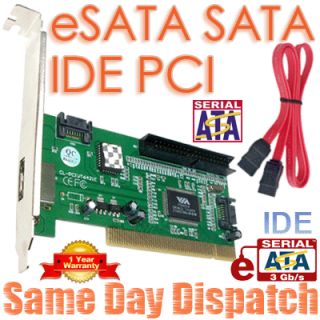 SATA eSATA Serial IDE ATA Via VT6421A PCI Adapter Card