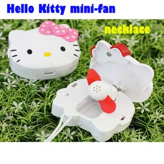 Hello Kitty Mini Fan Necklace Portable Cooling Air Cooler New 