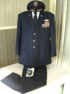 USAF Air Force Colonel Command Pilot Dress Blue Uniform