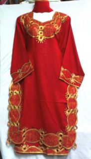 Women African Clothing Dress Skirt Suit Red Gold Black NotCom M L XL 