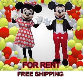 Friends of Minnie and Mickey Mouse Mascot Costume Adult Size For Rent