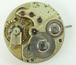 Antique Agassiz Pocket Watch Movement Dial Sold for Parts