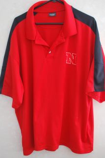 Nebraska Huskers/Ohio State Buckeyes Mens 3XL Red Polo T Shirt   NCAA 