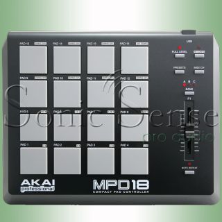 Akai MPD18 Compact Drum Pad Controller USB MIDI Beat Pad Extended 
