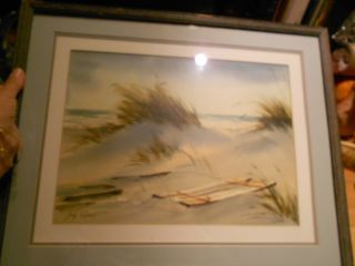 Orig Signed Watercolor Water Color Ruby Agnew Known California Artist 