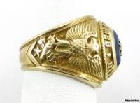 82nd Airborne Division Army Paratrooper Ring 10K Yellow Gold Diamond 