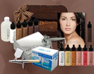   DELUXE AIRBRUSH Dark FOUNDATION MAKEUP & TANNING SYSTEM Compressor Kit