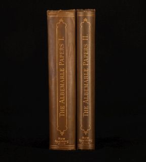 1902 2 Vols The ALBEMARLE Papers Charles S. Terry