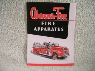 AHRENS FOX 1955 FIRE TRUCK BROCHURE ORIG MINT
